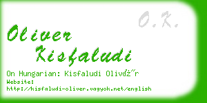 oliver kisfaludi business card